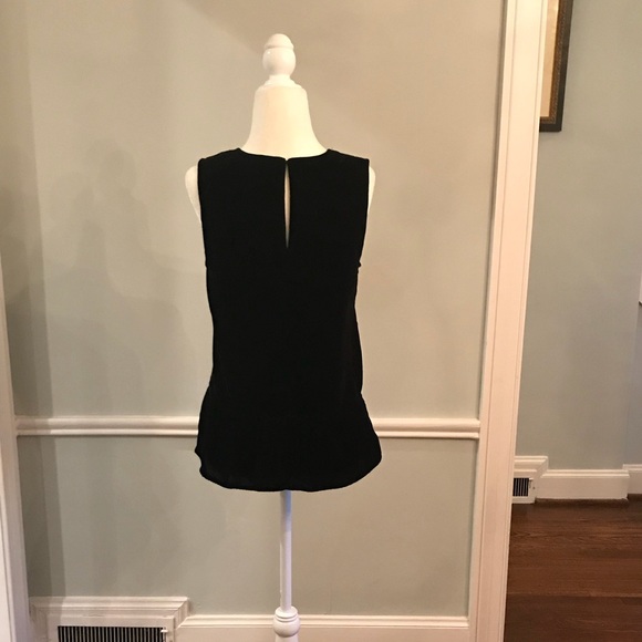Black J.Crew Velvet Peplum Top Size 2 - Picture 3 of 4